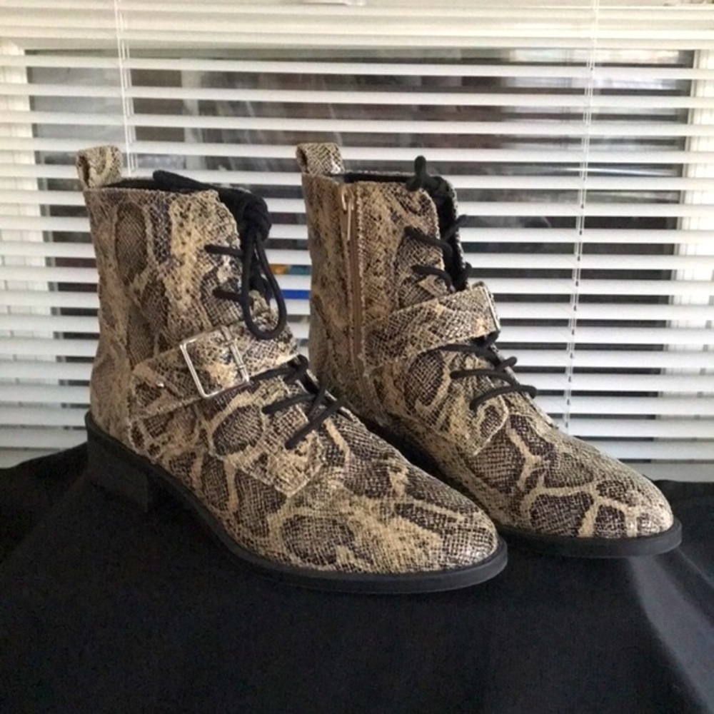 Express Python Lace-Up Bootie - image 1